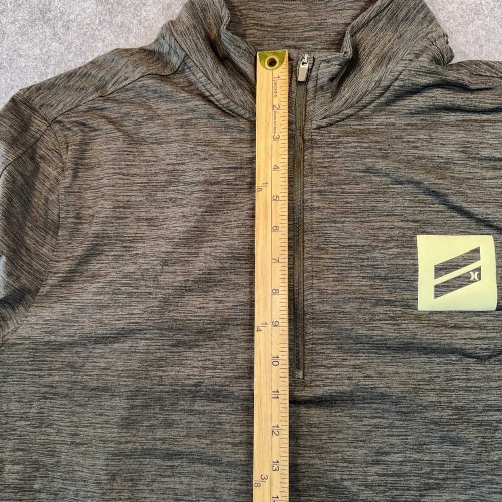 Hurley HFA23VMZ-07873 Quarter-Zip Pullover XL Heathered Green Performance Blend